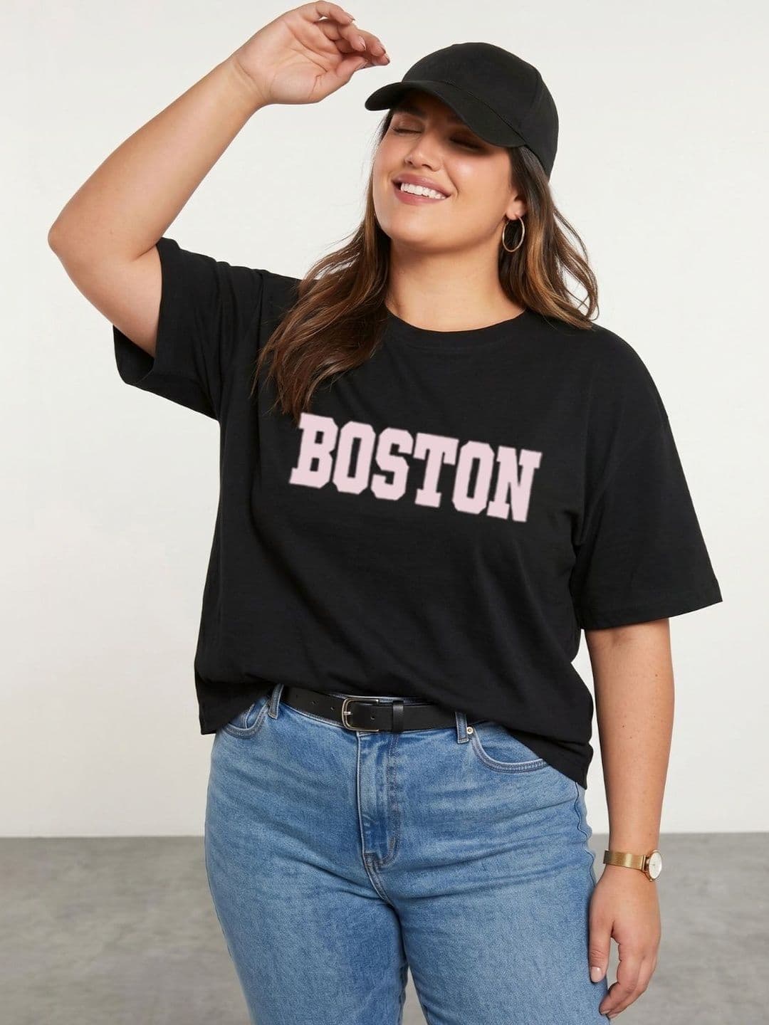 Toodle Plus Plus Size Women Typography Printed T-shirt - view 1