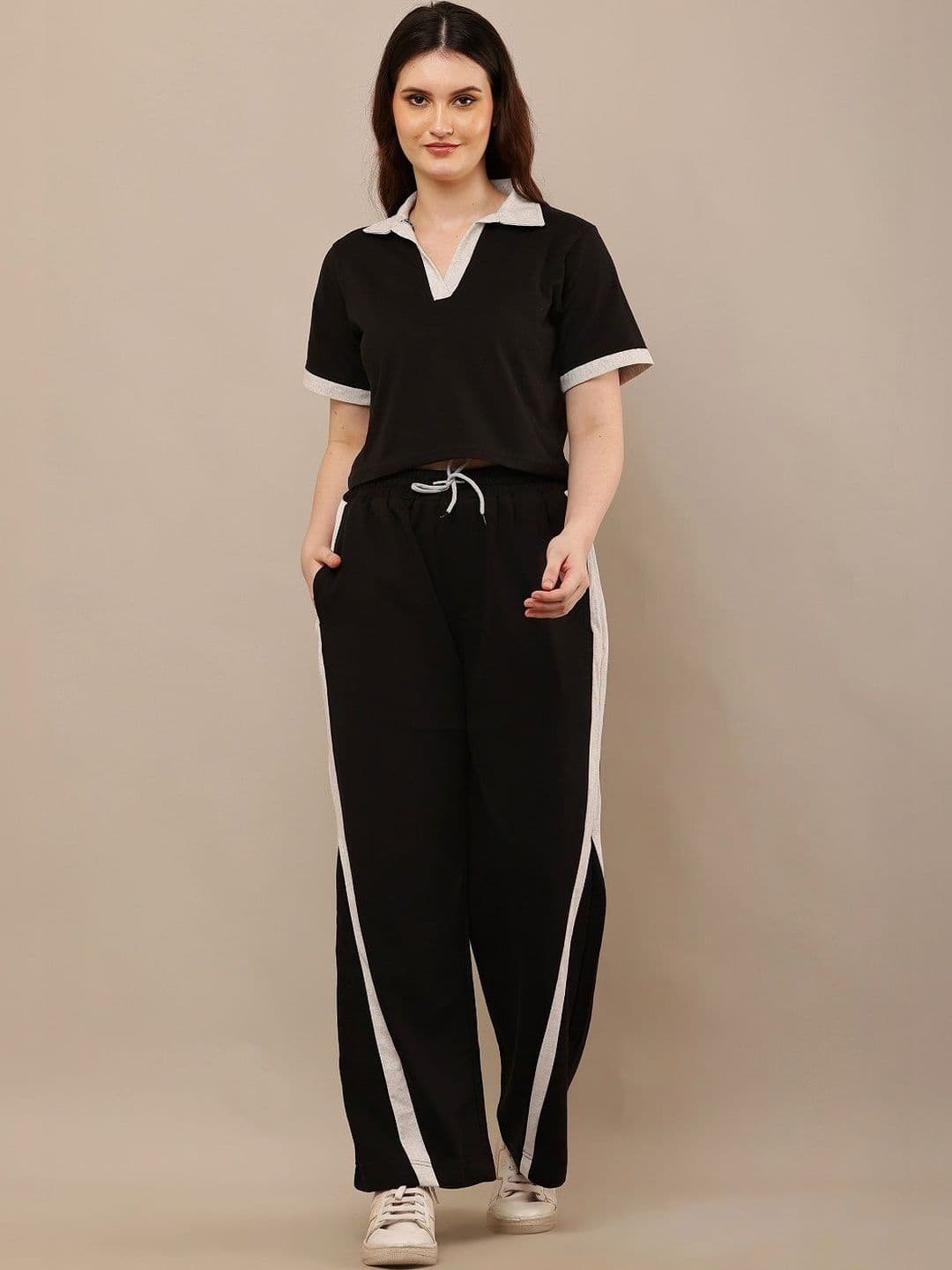 Roadster Colourblocked T-shirt with Trousers - view 1