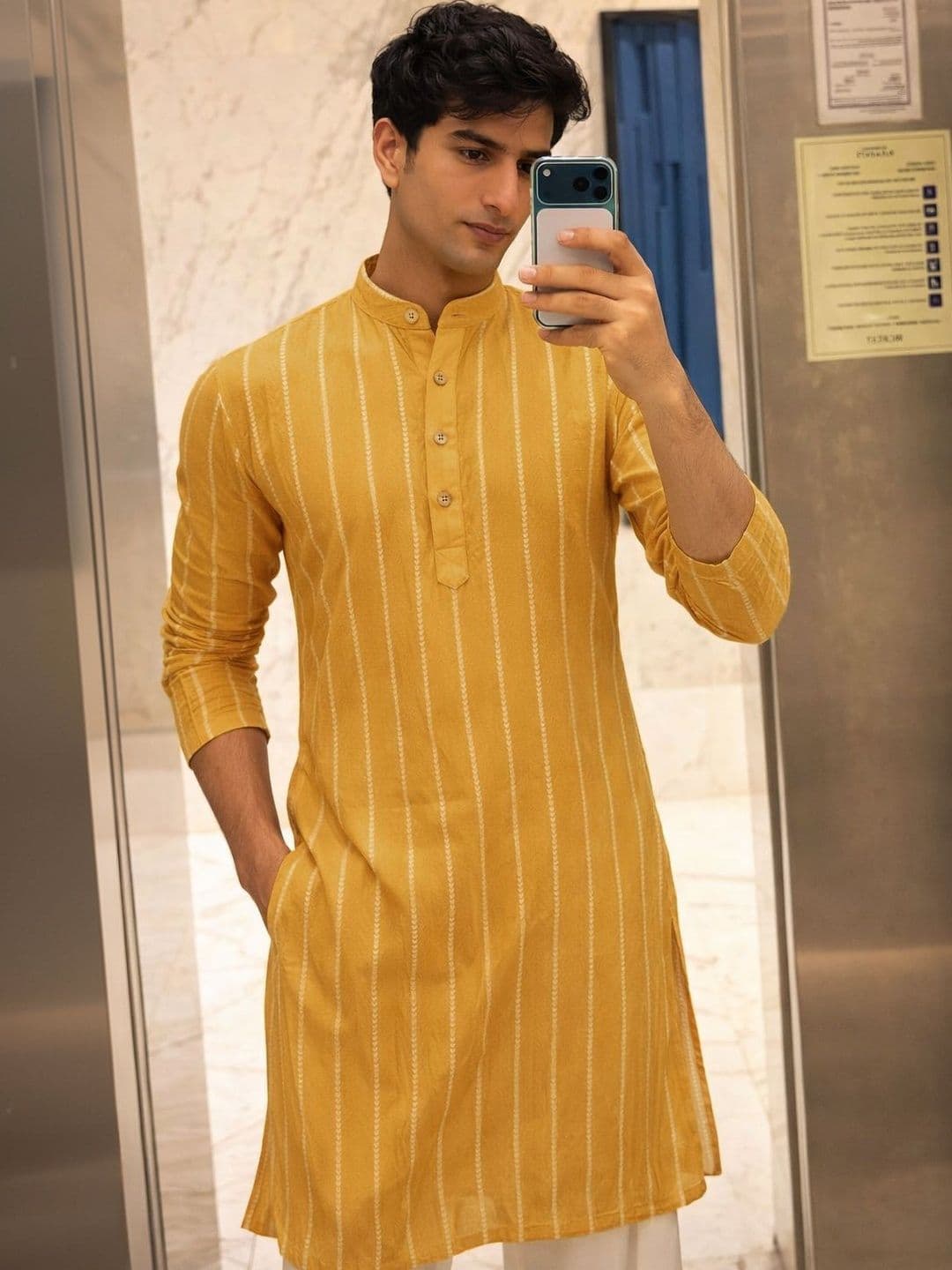 Anouk Men Printed Indie Prints Kurta - view 1