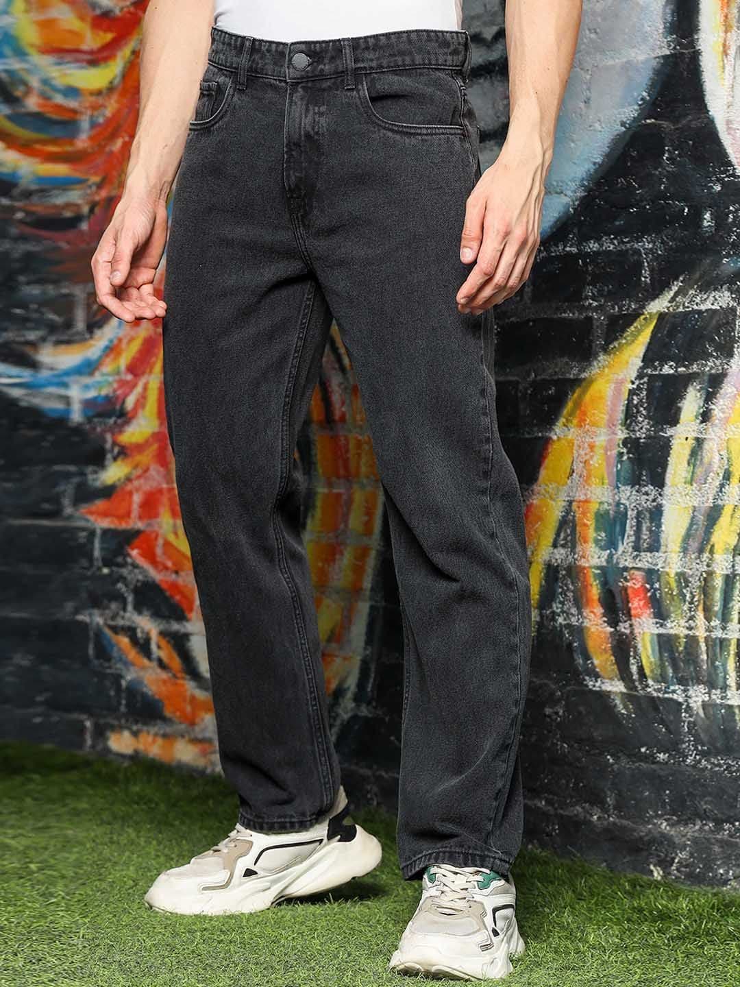 HERE&NOW Men Loose Relaxed Fit Pure Cotton Jeans - view 1