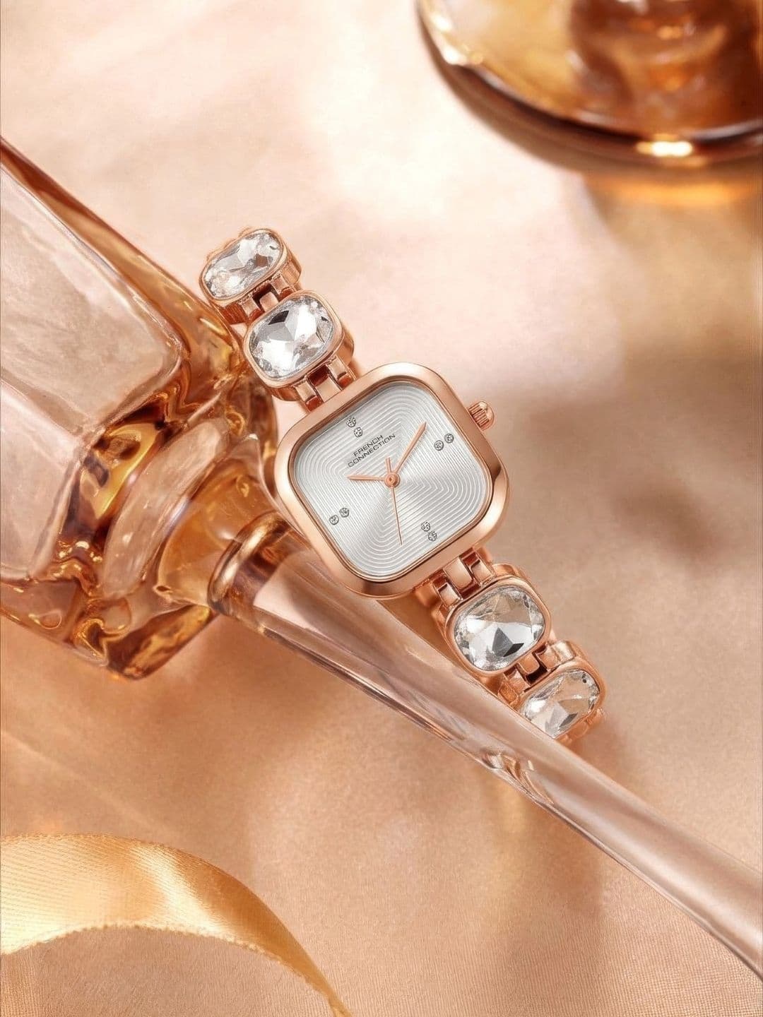 French Connection Women Printed Dial & Bracelet Style Straps Analogue Watch FCN0106SRGM - view 1
