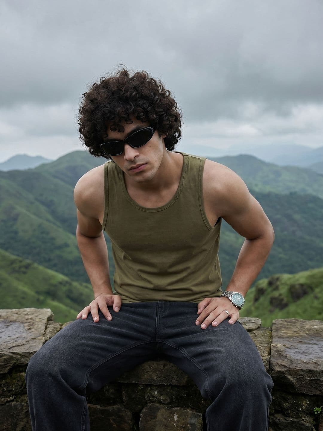 The Roadster Life Co. Sleeveless Pure Cotton T-Shirt - view 1