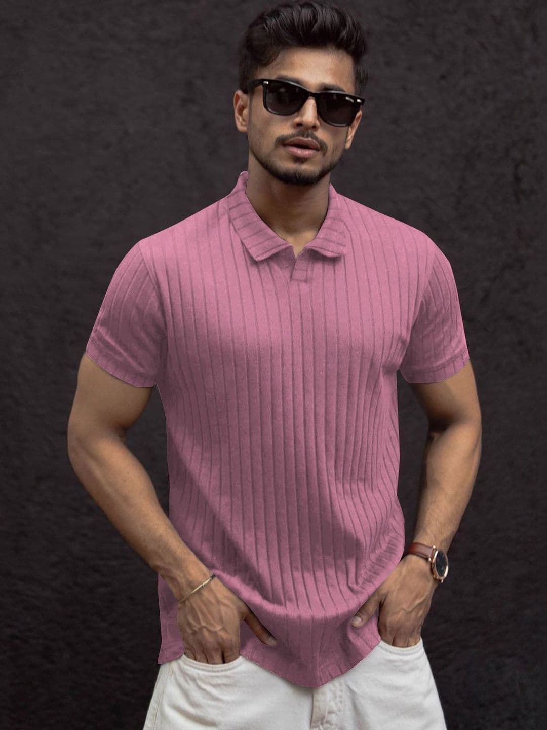 HERE&NOW Men Polo Collar T-shirt - view 1