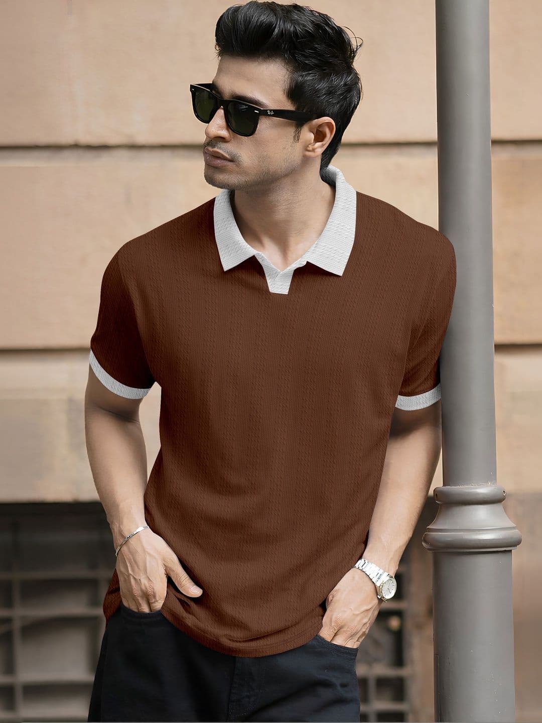 HERE&NOW Men Polo Collar T-shirt - view 1