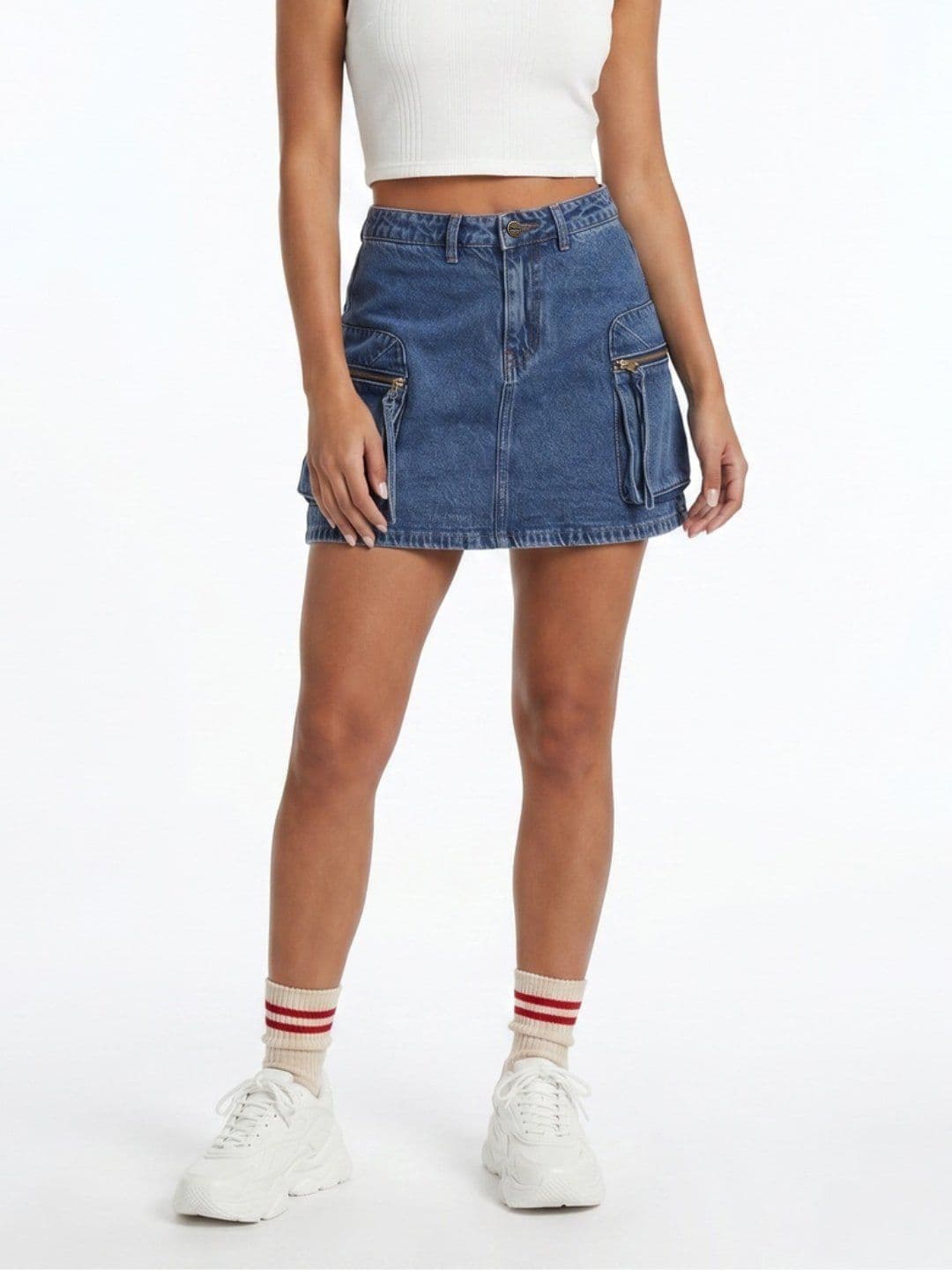 glitchez Women Pure Cotton Mini A-Line Skirt - view 1