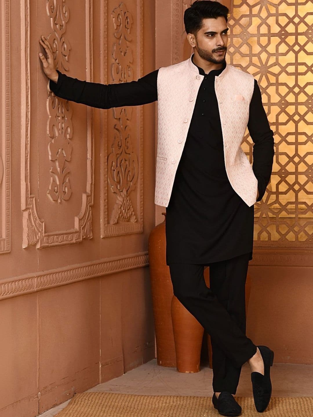 TRENDS OF ETHNIC Woven Design Woven Nehru Jackets - view 1
