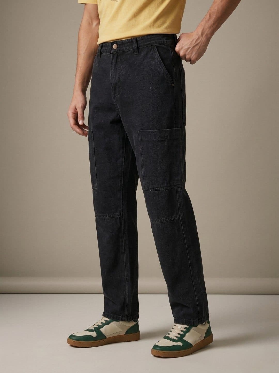 glitchez Men Straight Fit Mid-Rise Stretchable Jeans - view 1