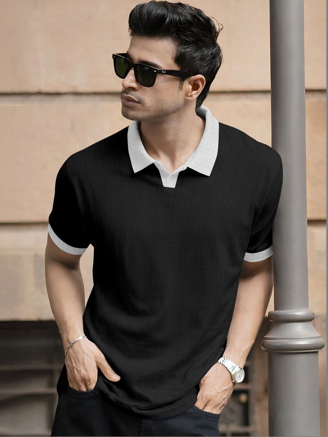 HERE&NOW Men Polo Collar T-shirt - view 1