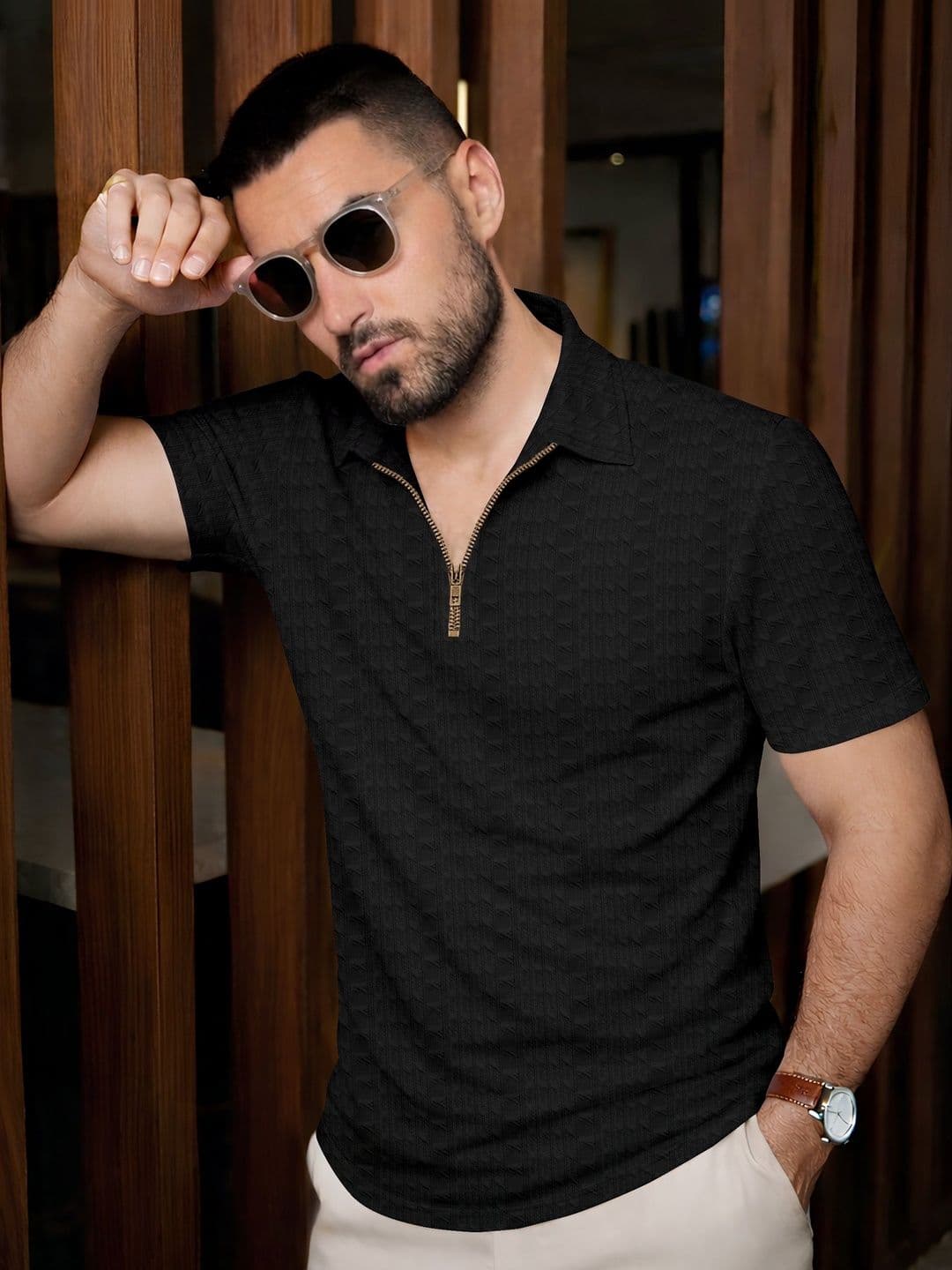 HERE&NOW Men Polo Collar T-shirt - view 1