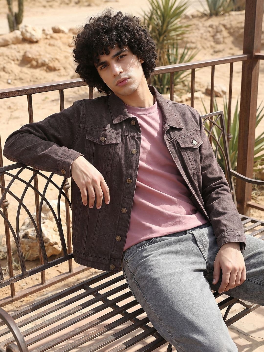 The Roadster Lifestyle Co Denim Spread Collar Denim Jacket - view 1
