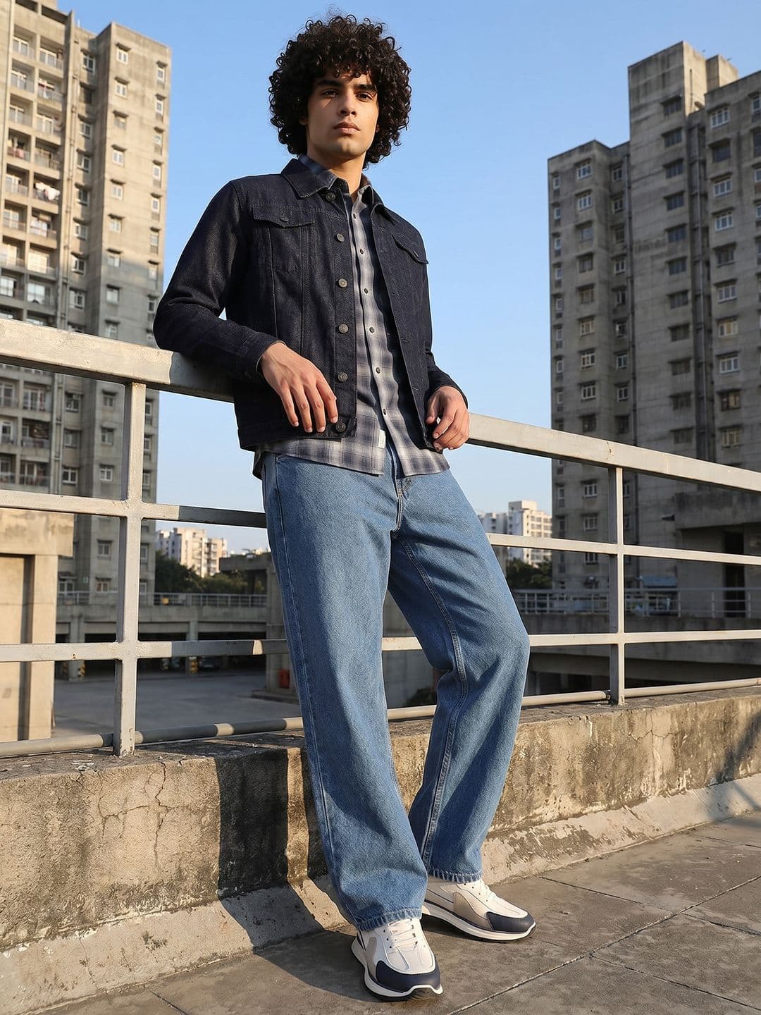 The Roadster Lifestyle Co Denim Spread Collar Denim Jacket - view 1