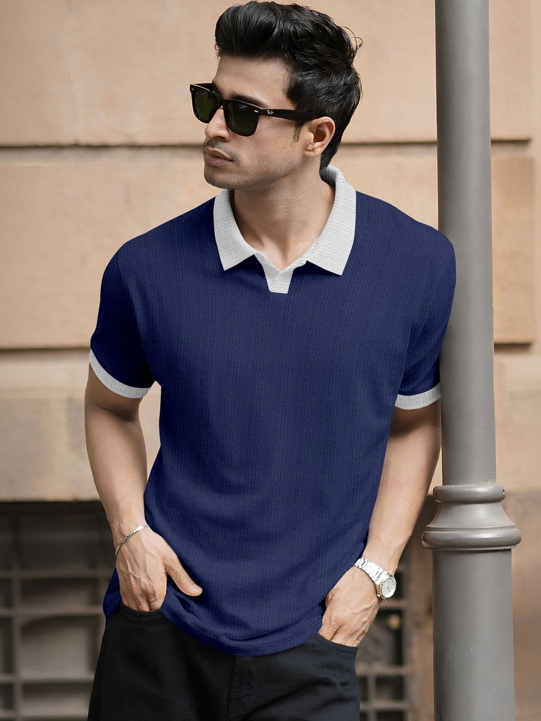 HERE&NOW Men Polo Collar T-shirt - view 1