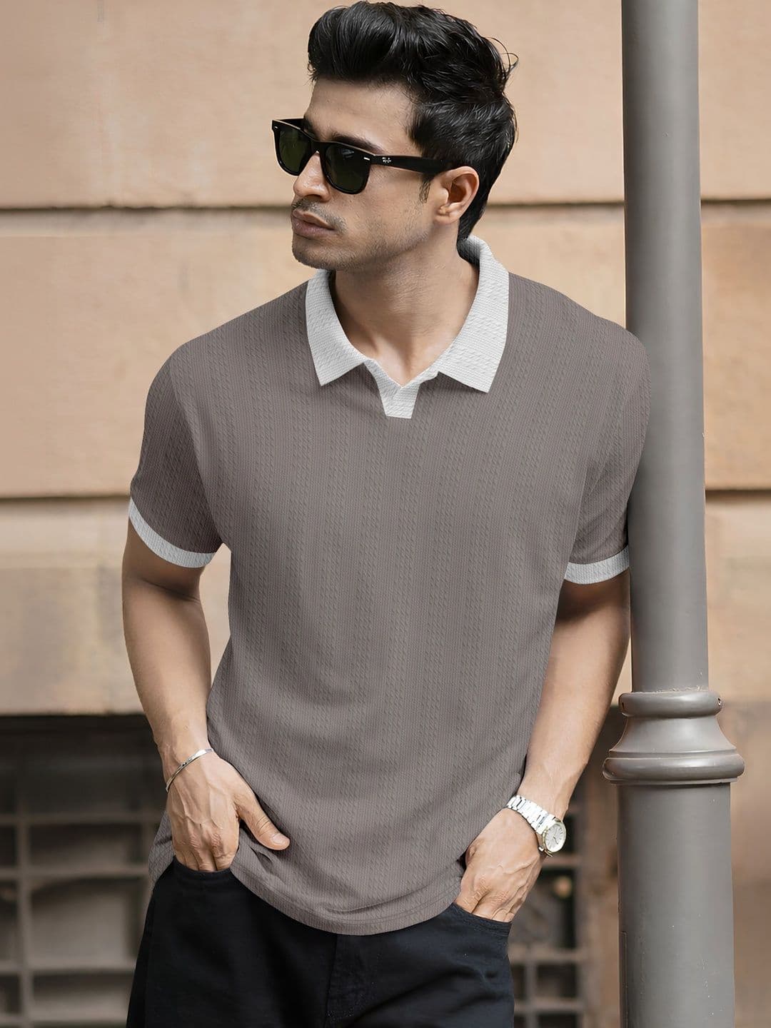 HERE&NOW Men Polo Collar T-shirt - view 1