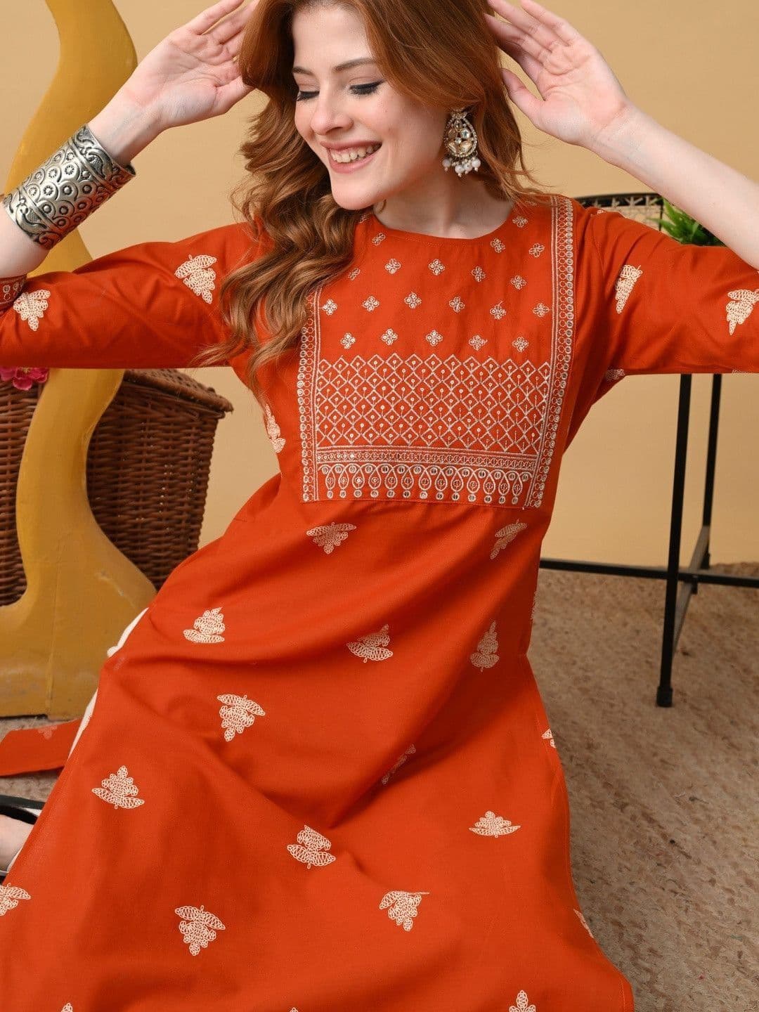 PHYSIL Women Embroidered Floral Kurta - view 1