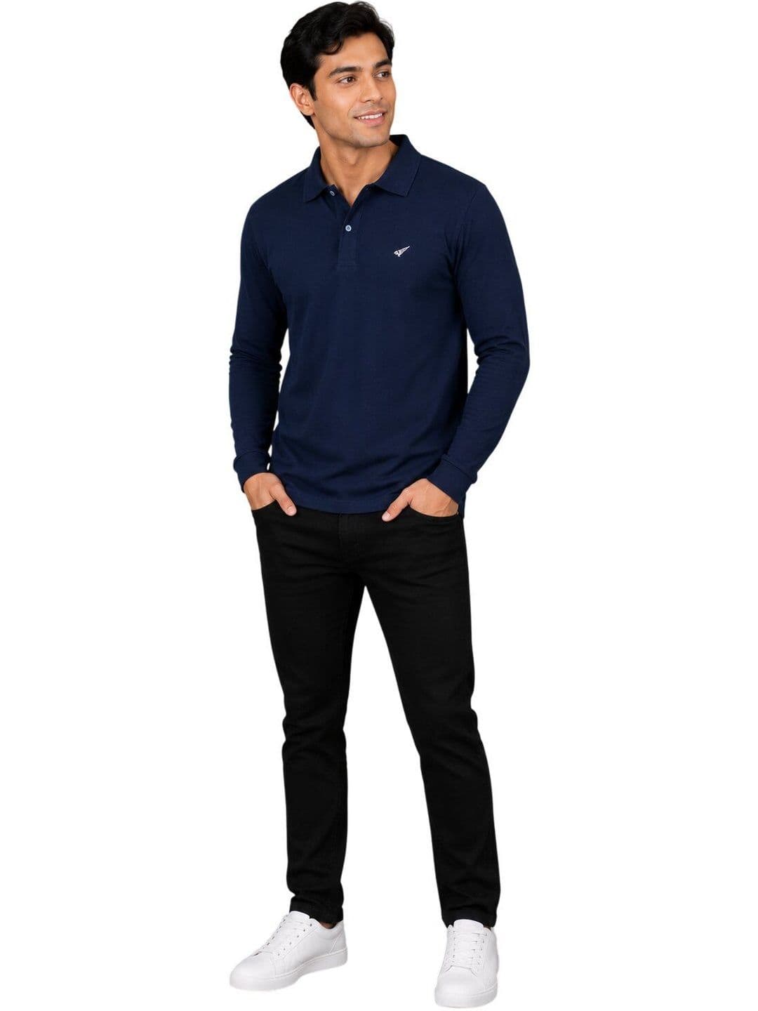 Oakmans Men Brand Logo Polo Collar T-shirt - view 1