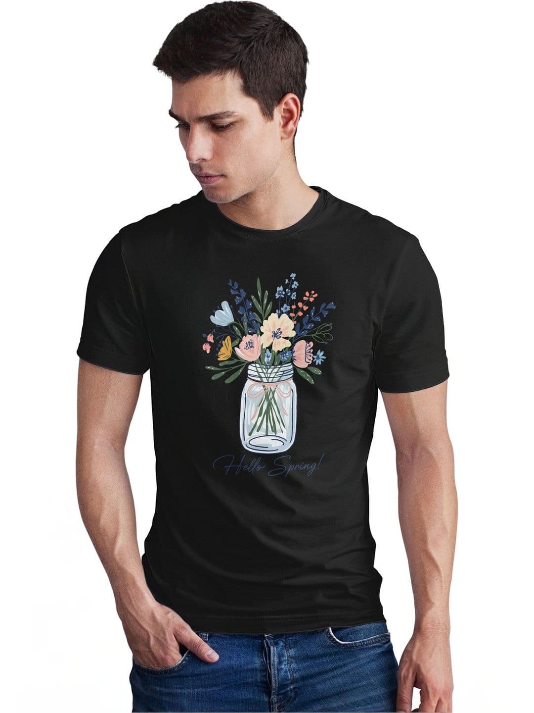 Seekbuylove Men Floral Printed Bio Finish T-shirt - view 1