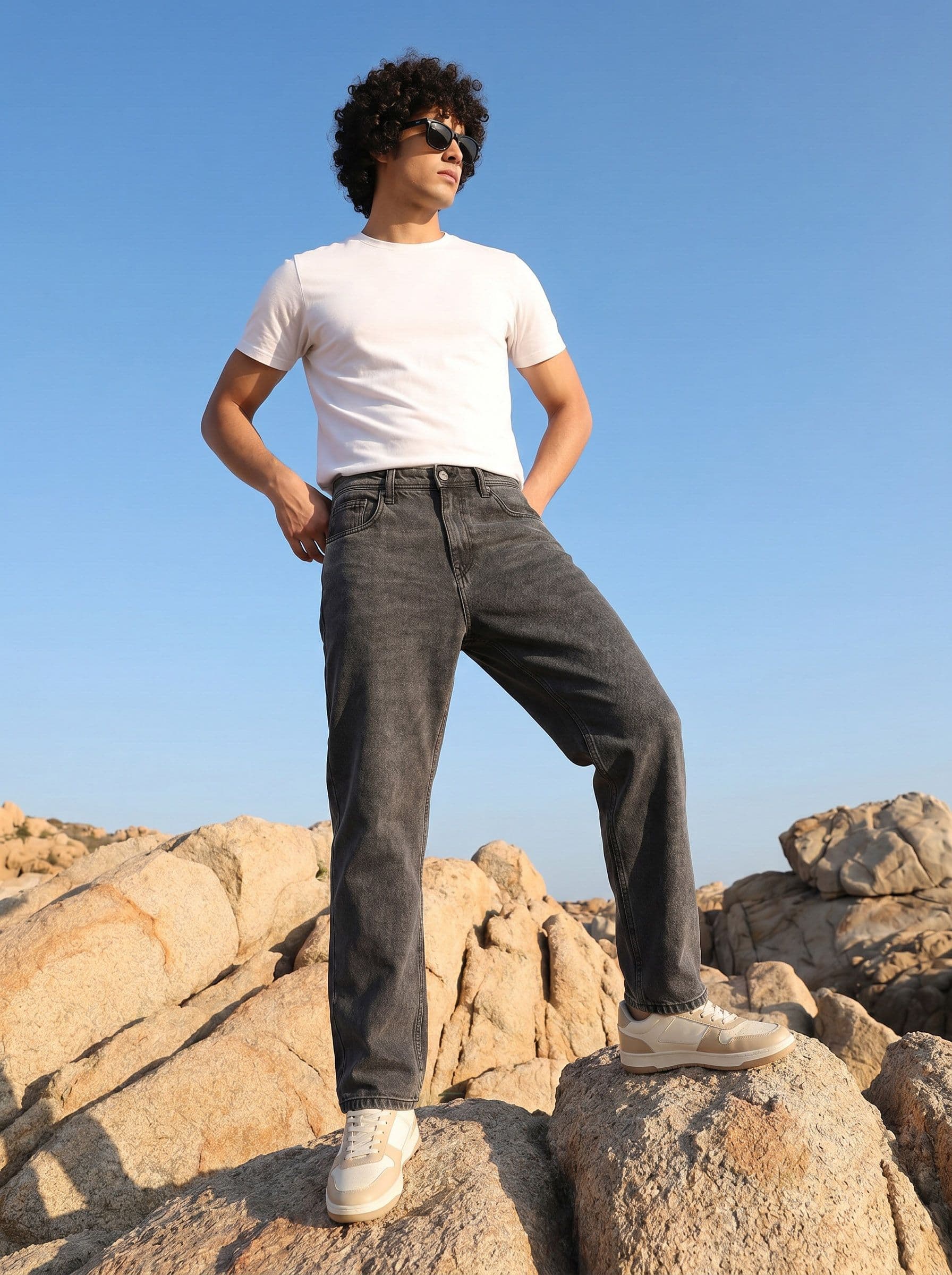 The Roadster Life Co. Men Relaxed Fit Light Fade Stretchable Jeans - view 1