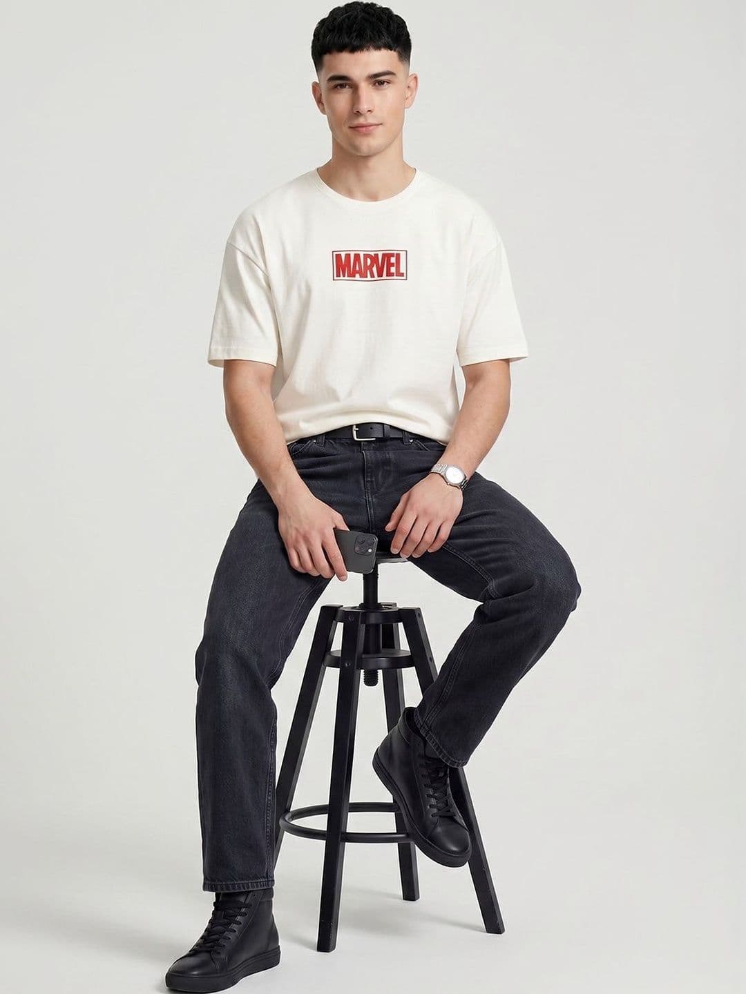 Kook N Keech Marvel Men Brand Logo Printed T-shirt - view 1