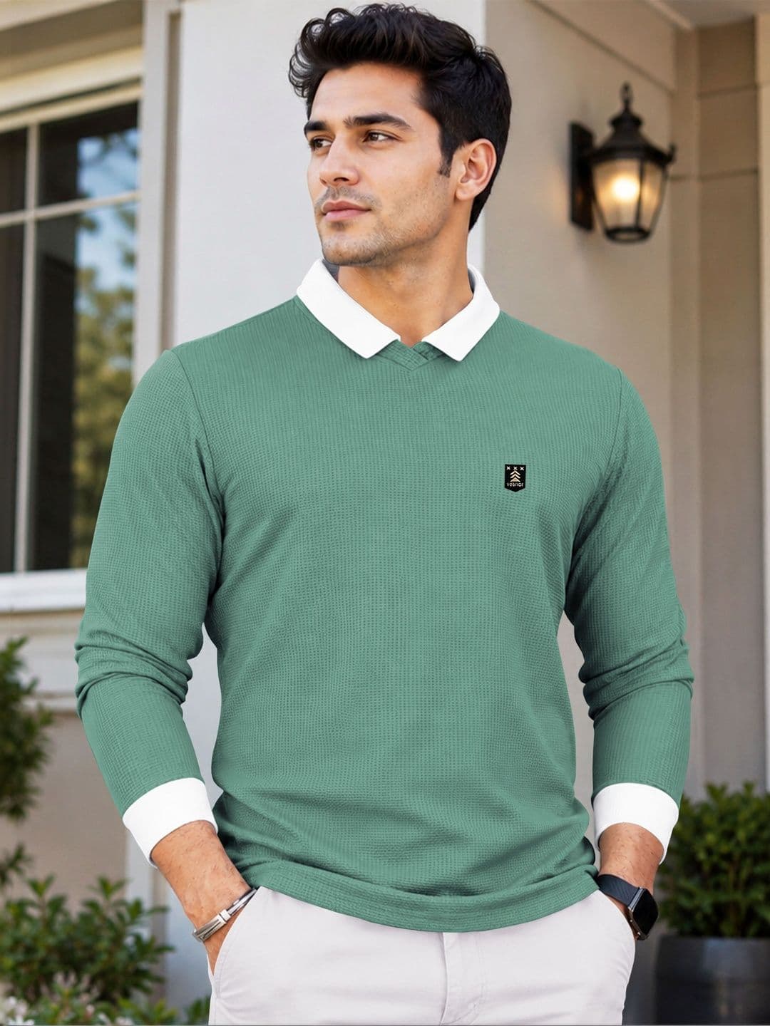 VeBNoR Men Polo Collar T-shirt - view 1