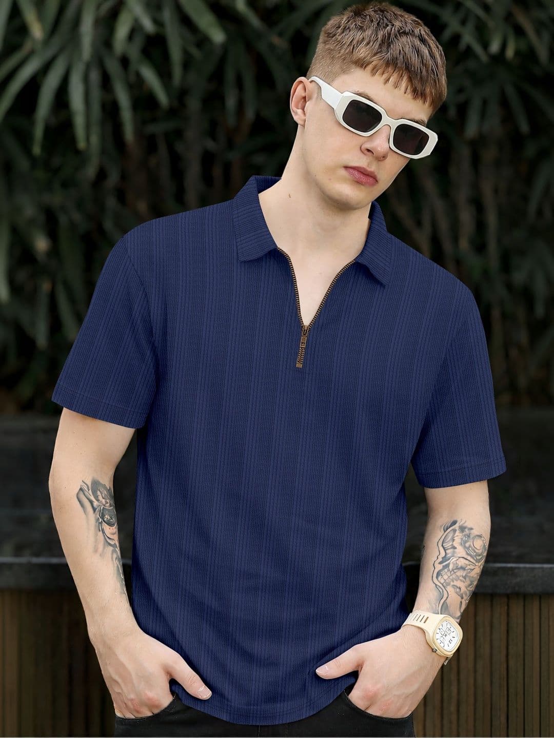 HERE&NOW Men Polo Collar T-shirt - view 1