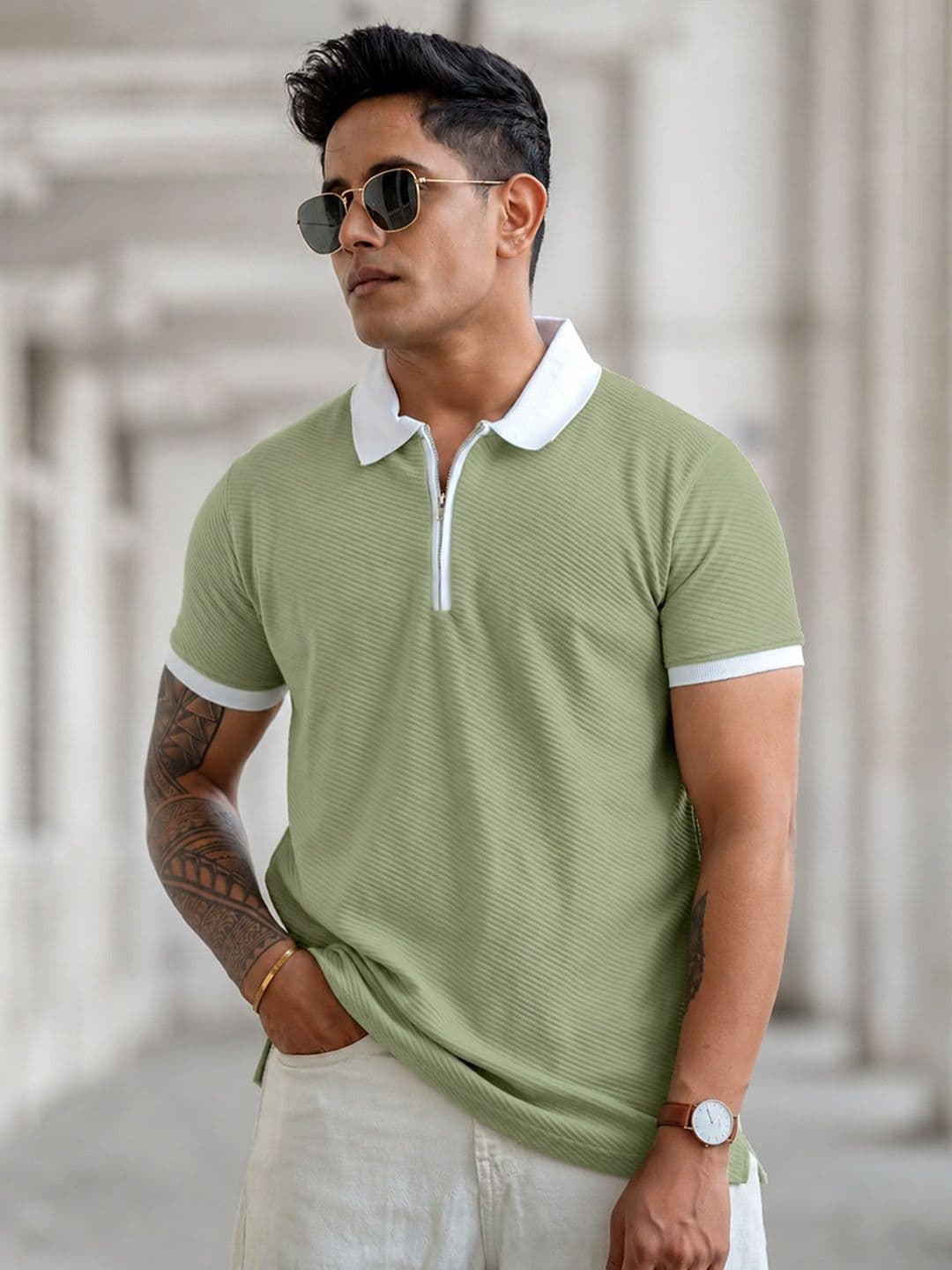 CHROVEL Men Polo Collar T-shirt - view 1