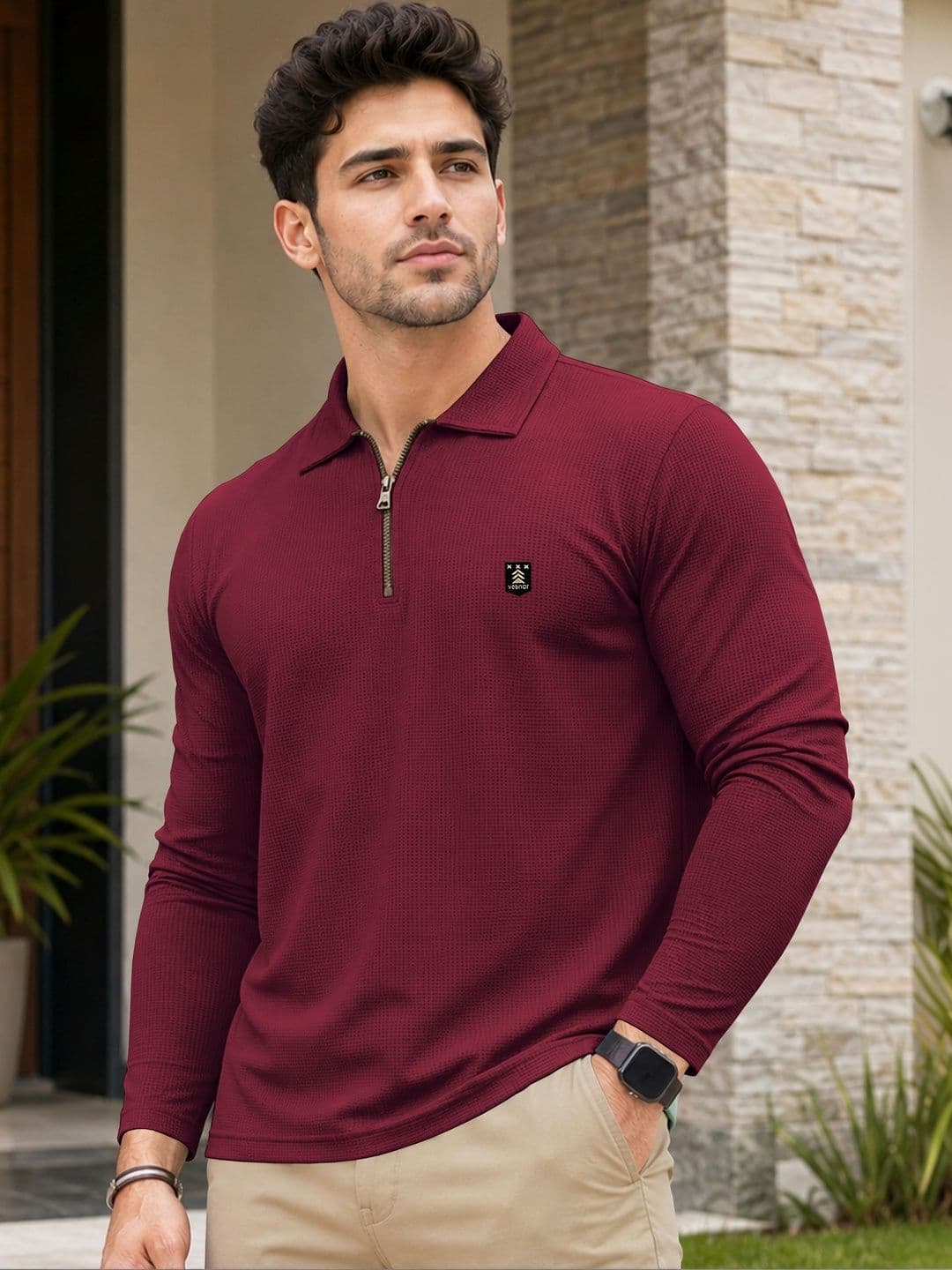VeBNoR Men Polo Collar T-shirt - view 1