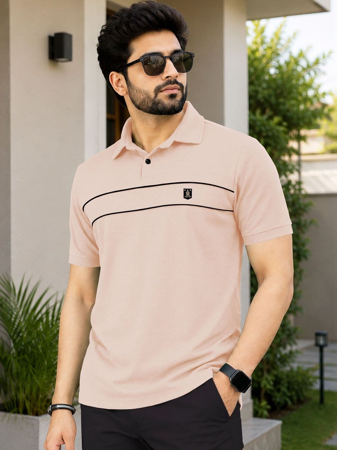 VeBNoR Men Polo Collar T-shirt - view 1