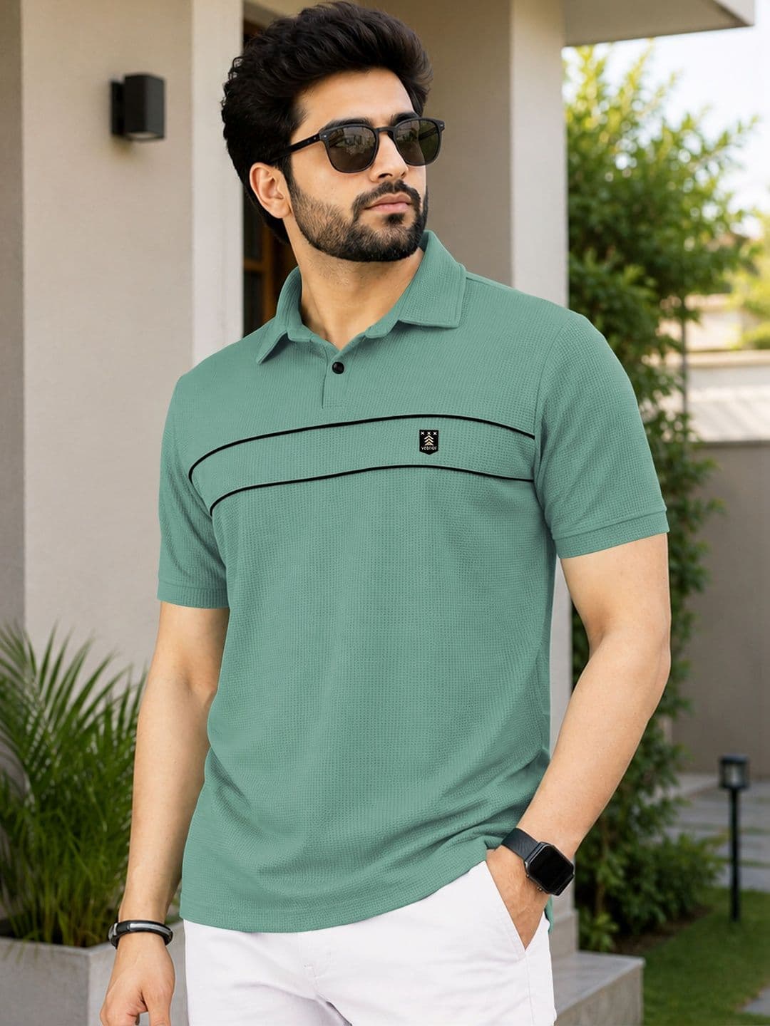 VeBNoR Men Polo Collar T-shirt - view 1