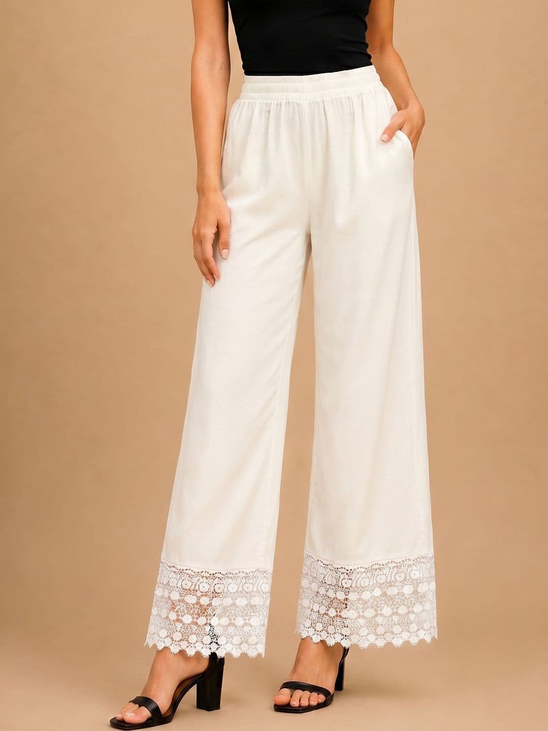 Selvo Women Embroidered Palazzos - view 1