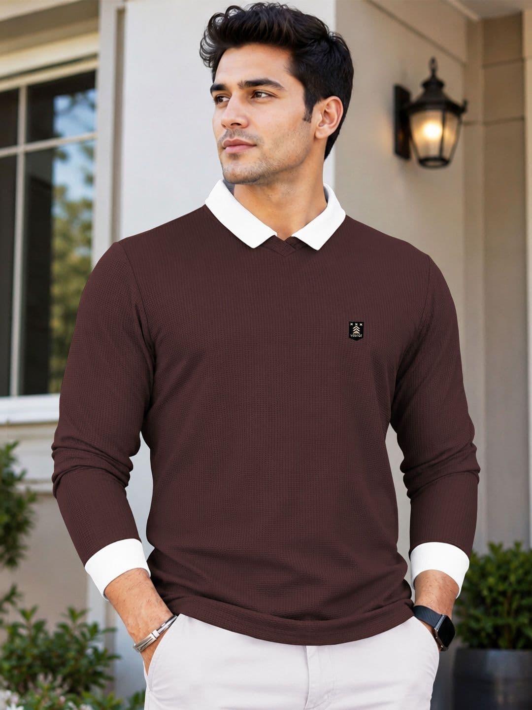 VeBNoR Men Solid Polo Collar T-shirt - view 1