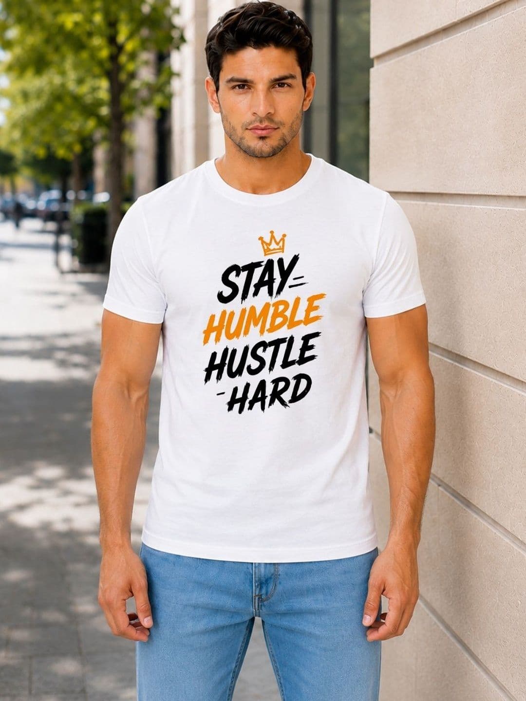 BARRIOS Men Typography Printed T-shirt - view 1