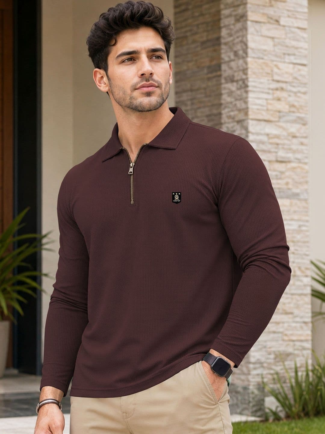VeBNoR Men Polo Collar T-shirt - view 1