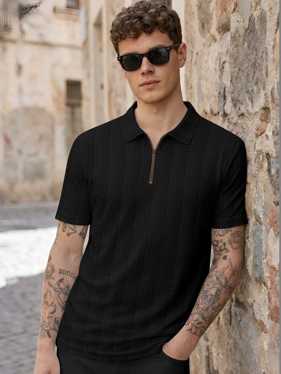 HERE&NOW Men Polo Collar T-shirt - view 1