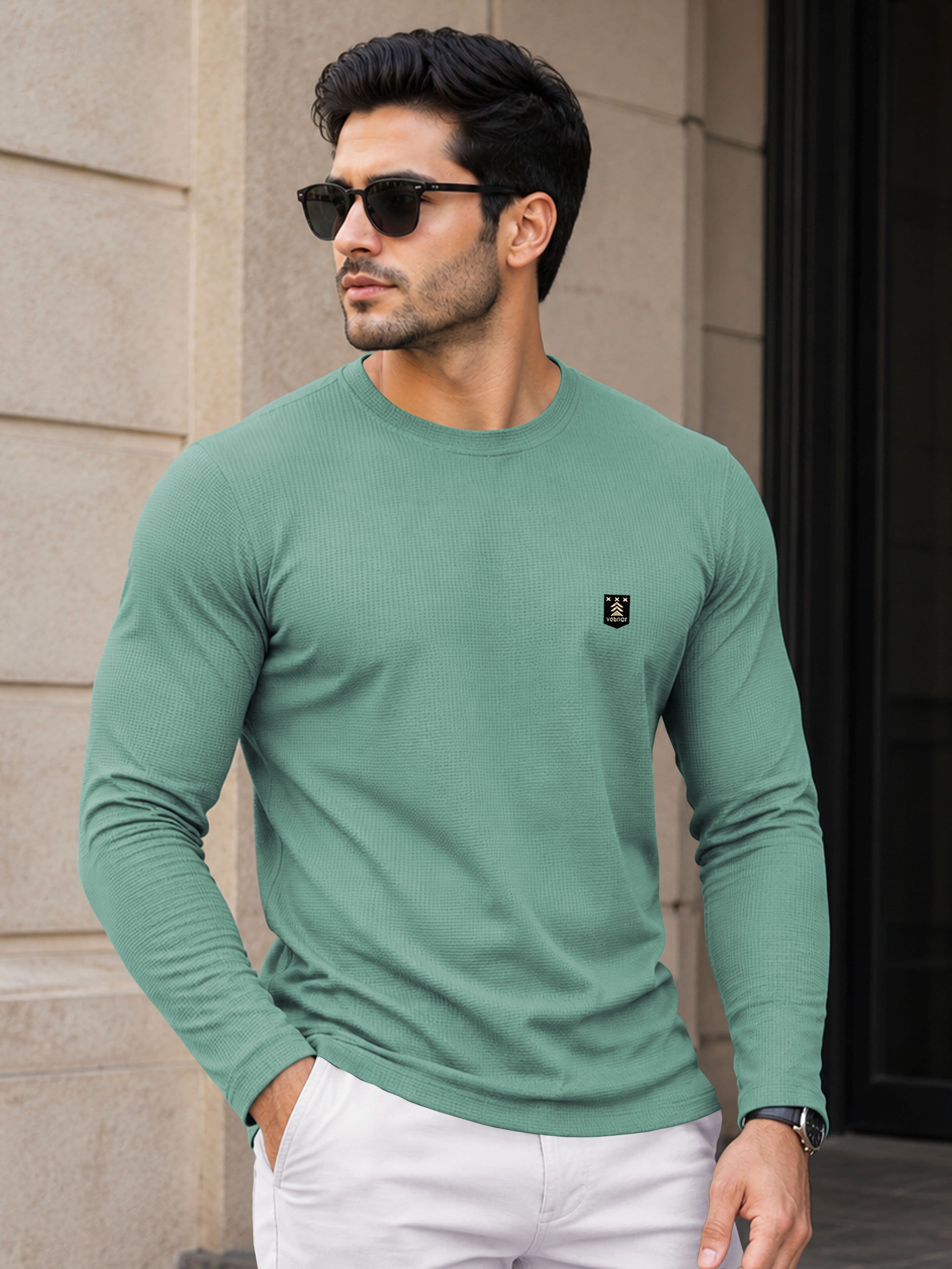 VeBNoR Men Self Design Round Neck T-shirt - view 1