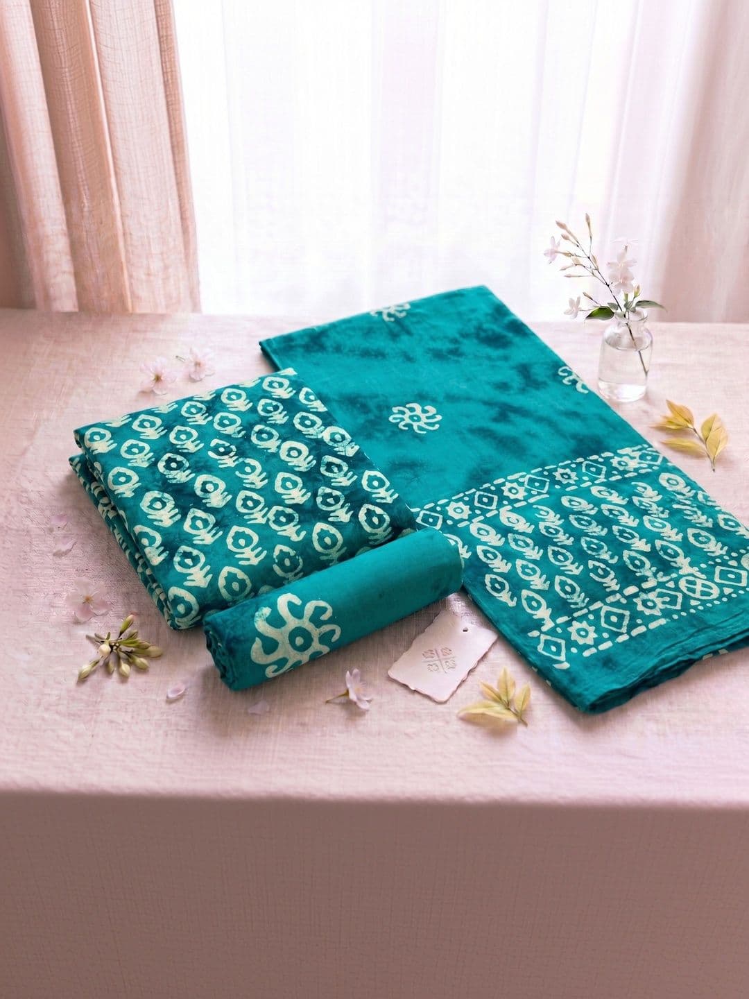 Madhuri Creation Embellished Pure Cotton Unstitched Dress Material - view 1