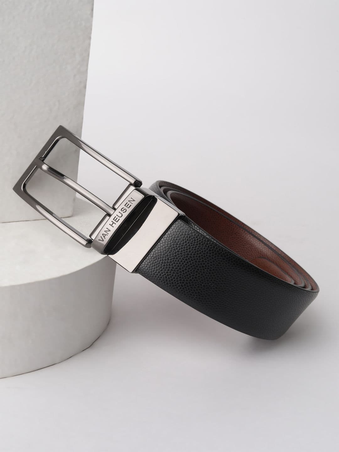 Van Heusen Men Textured Leather Reversible Formal Belt - view 1