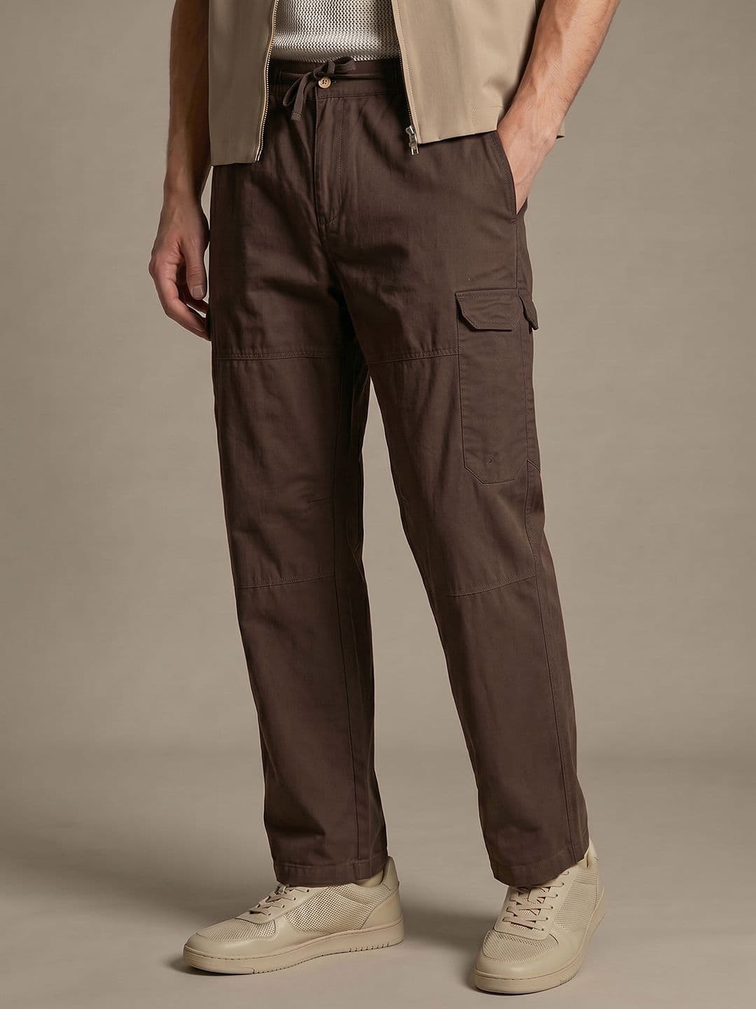 glitchez Men Pure Cotton Straight Fit Trousers - view 1