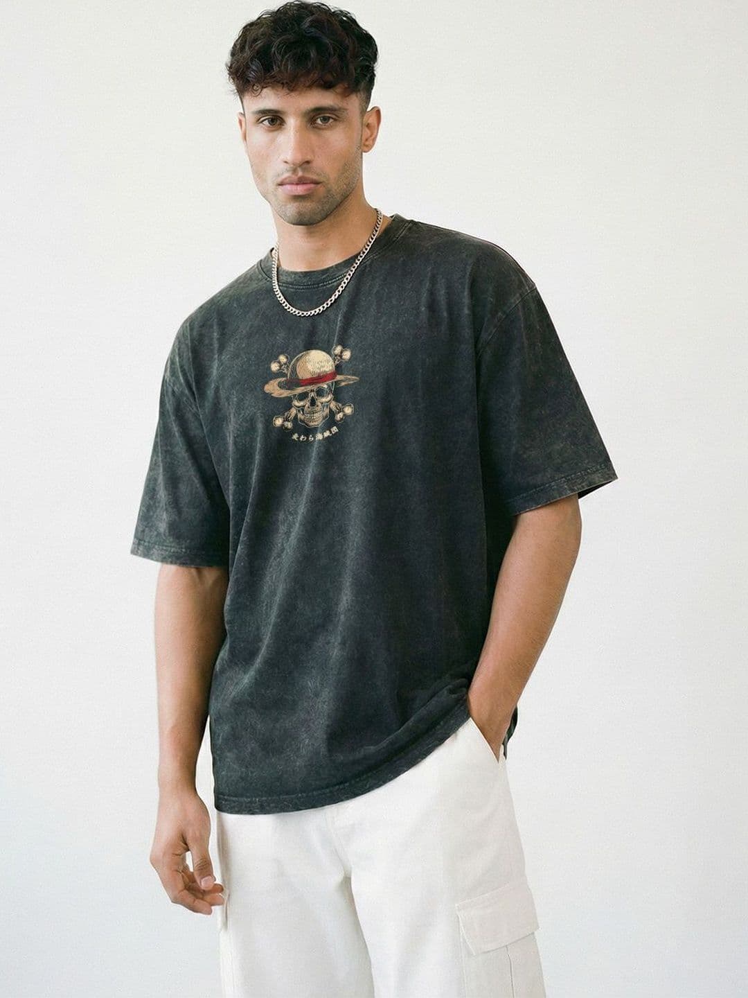 Crazymonk Men Printed Extended Sleeves Pockets T-shirt - view 1
