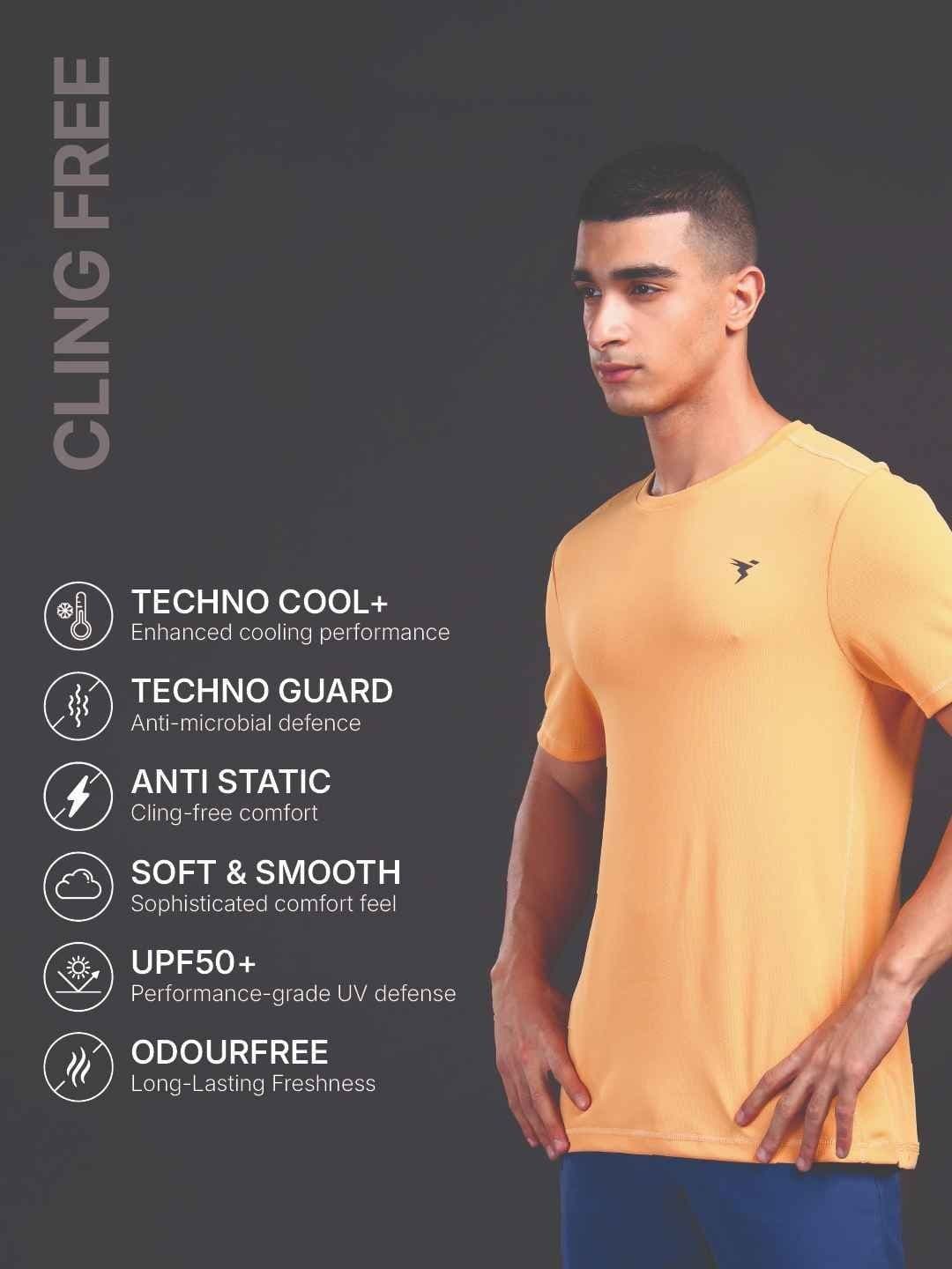 Technosport Men Anti Static Slim Fit T-shirt - view 1