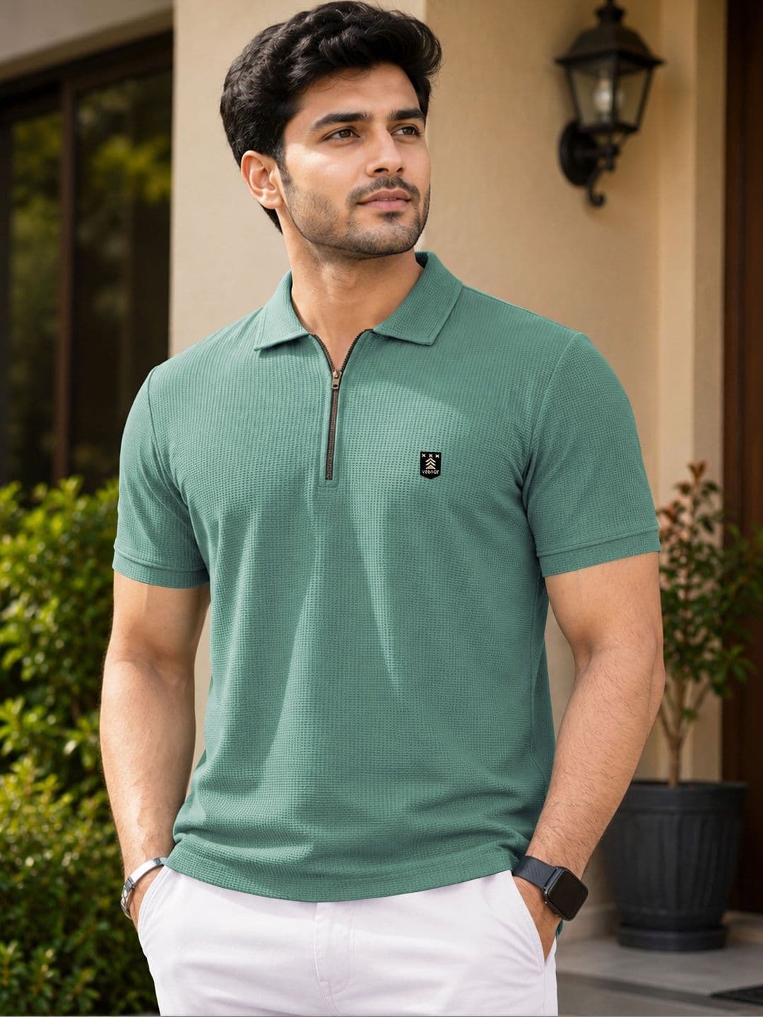 VeBNoR Men Solid Polo Collar T-shirt - view 1