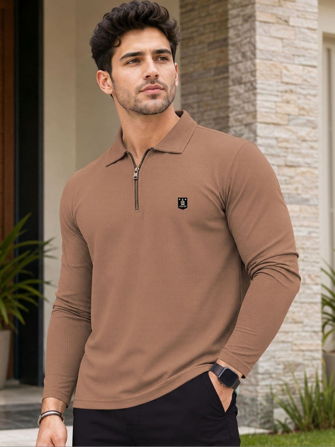 VeBNoR Men Solid Polo Collar T-shirt - view 1