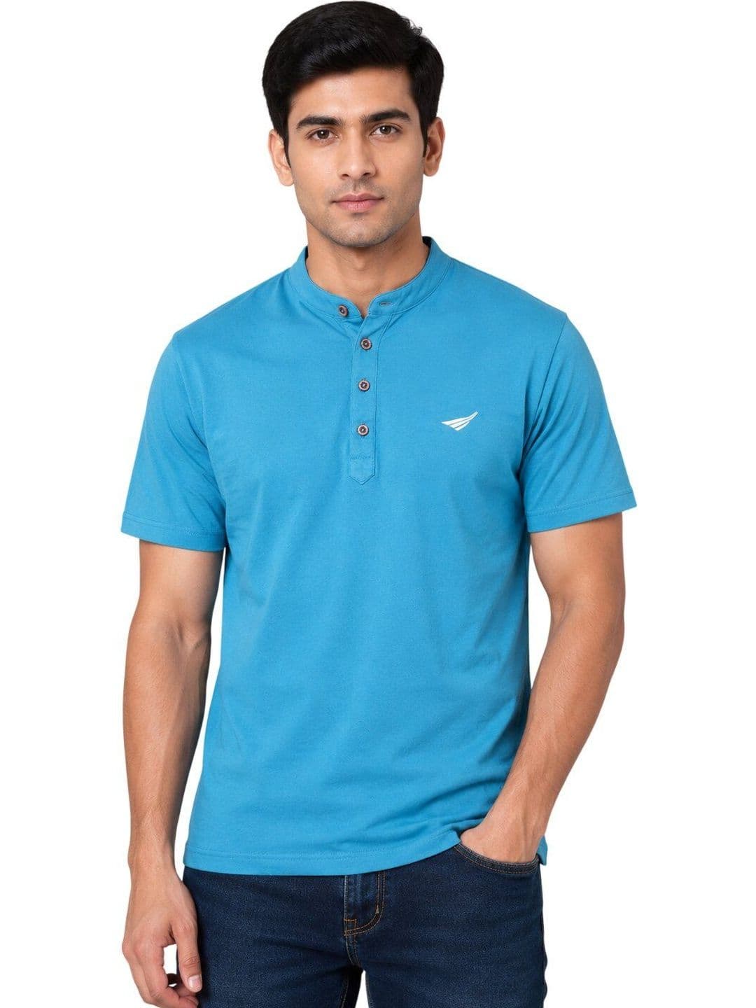 Oakmans Men Mandarin Collar T-shirt - view 1