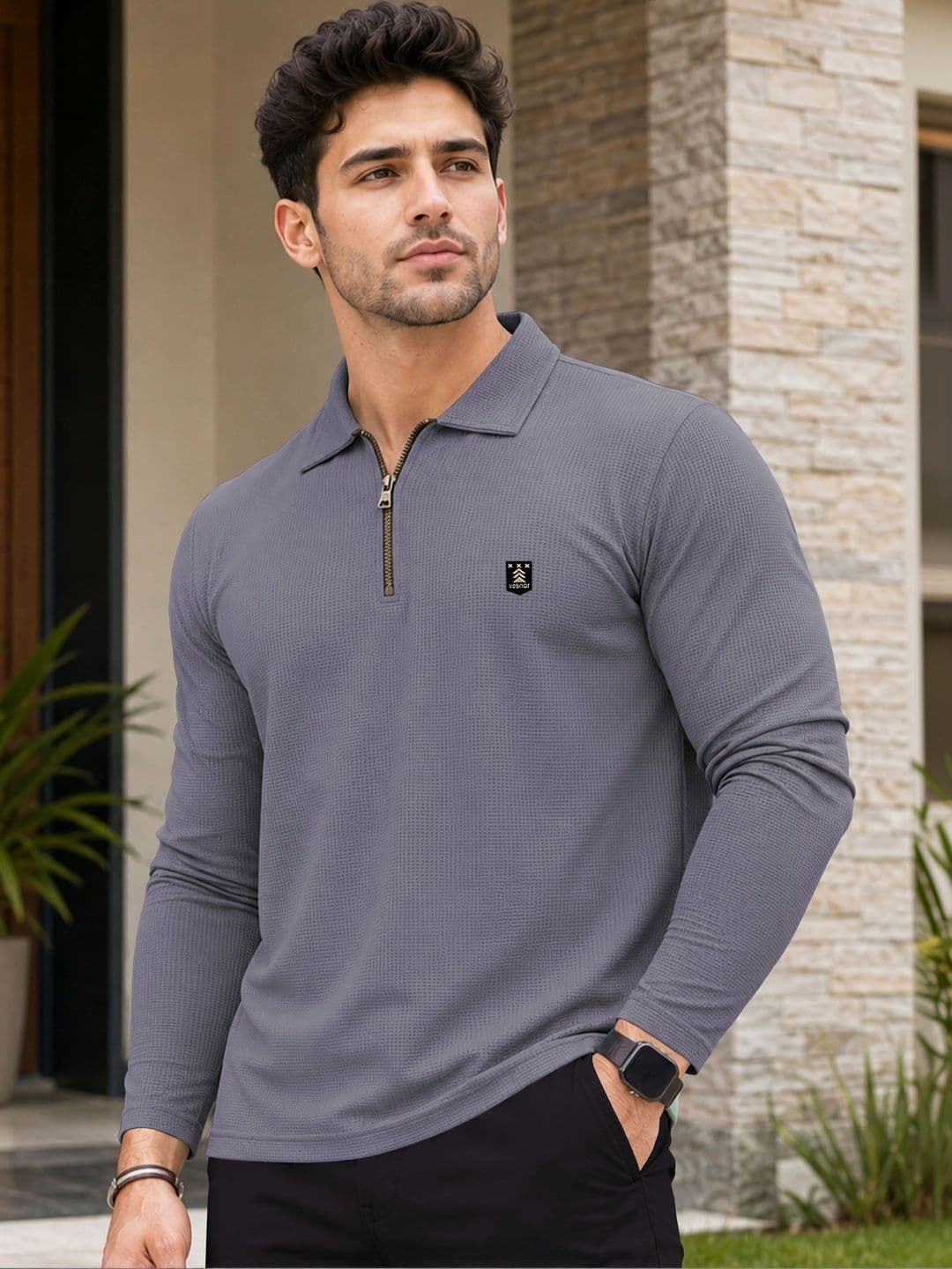VeBNoR Polo Collar Cotton T-shirt - view 1