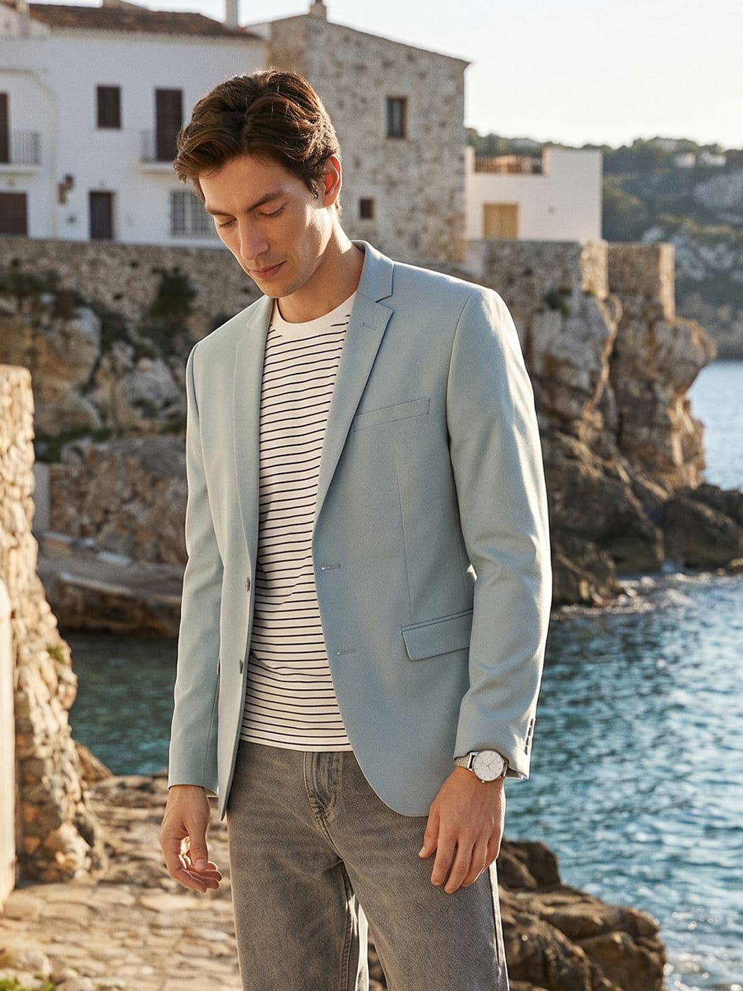 Mast & Harbour Notched Lapel Single Breasted Casual Blazer - view 1