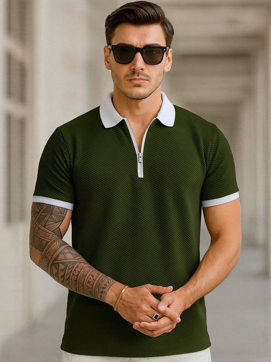 CHROVEL Men Polo Collar T-shirt - view 1
