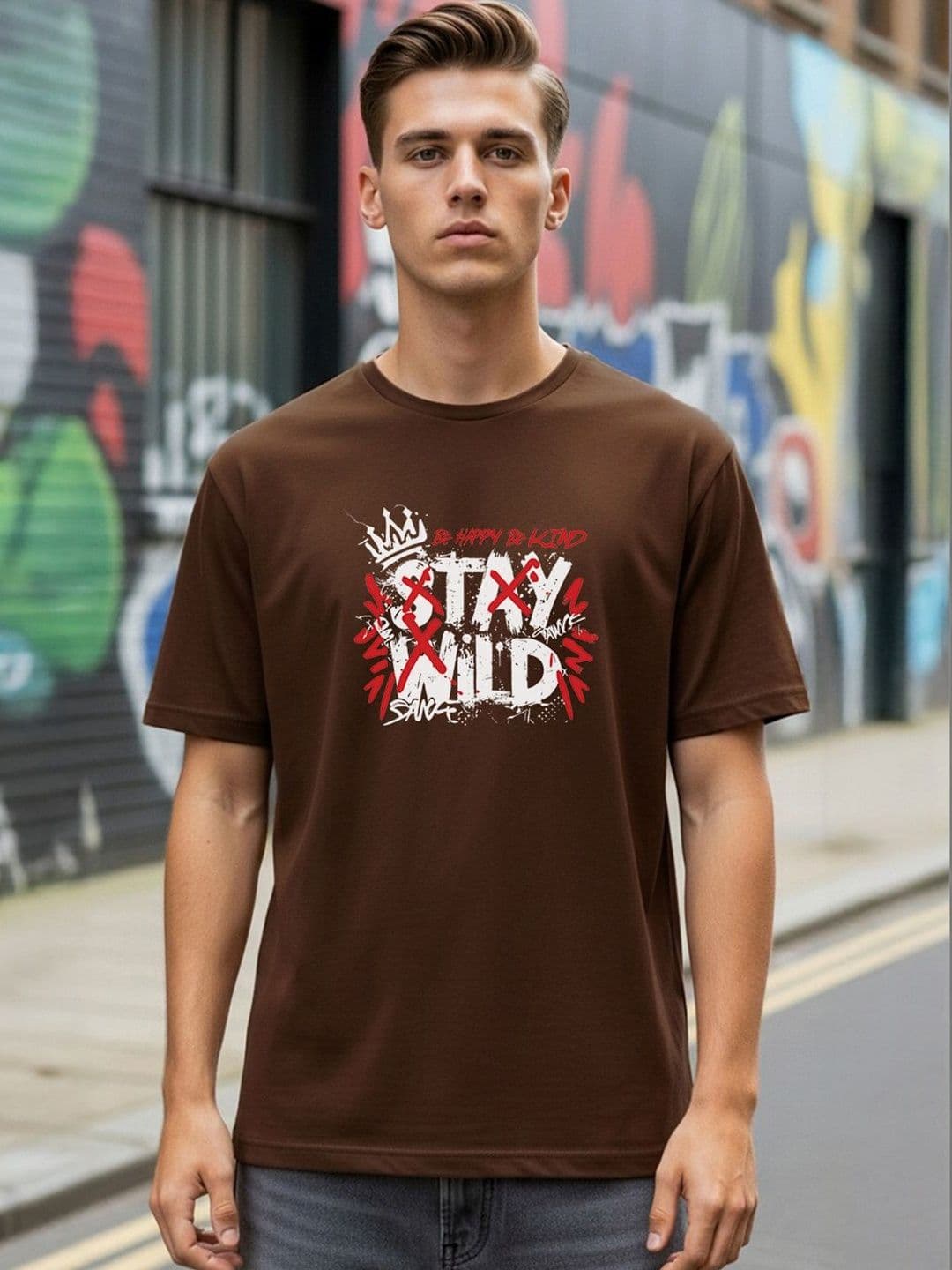 LazyGreg Men Typography Printed T-shirt - view 1