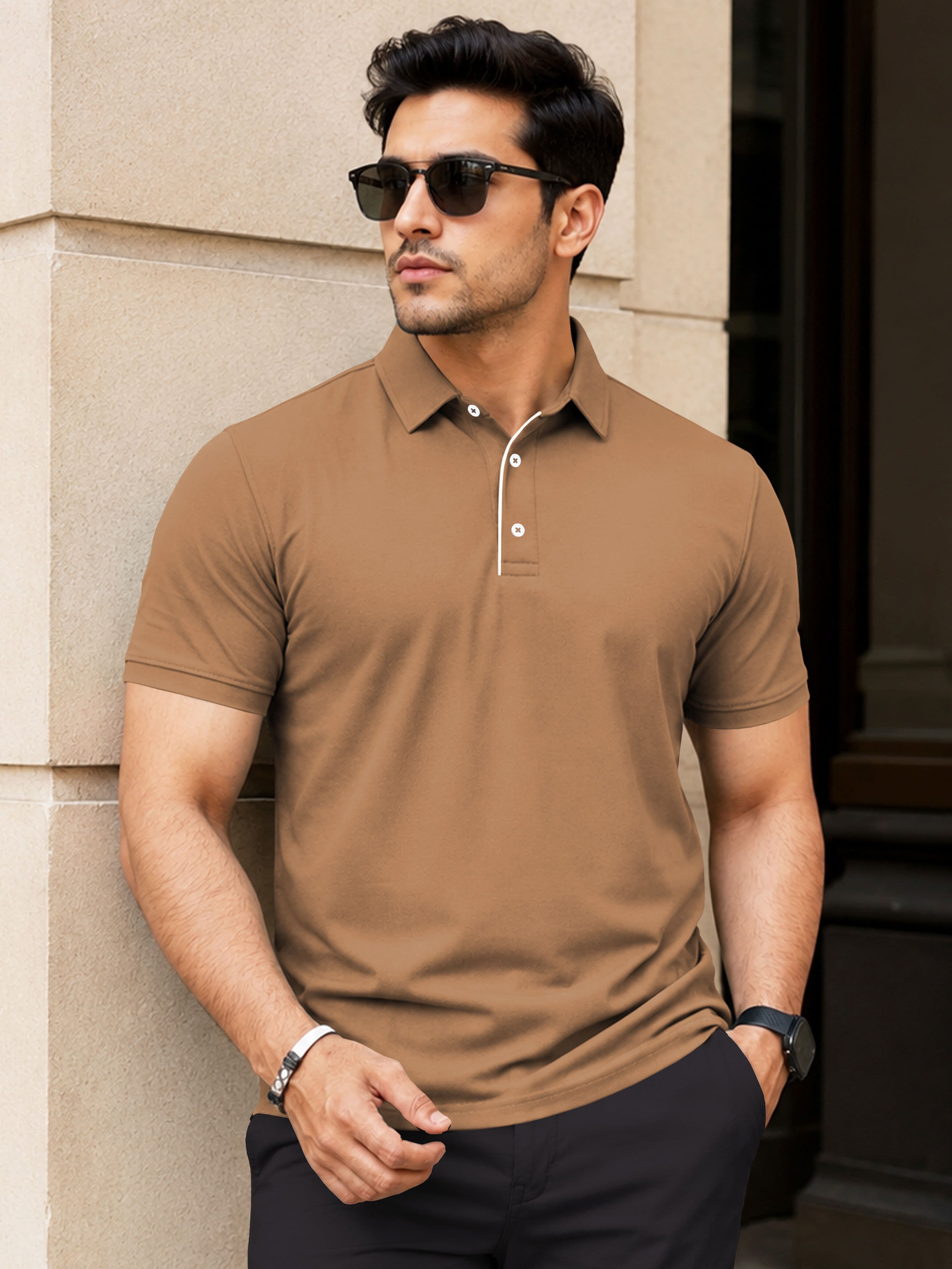 VeBNoR Polo Collar Regular Fit T-Shirt - view 1