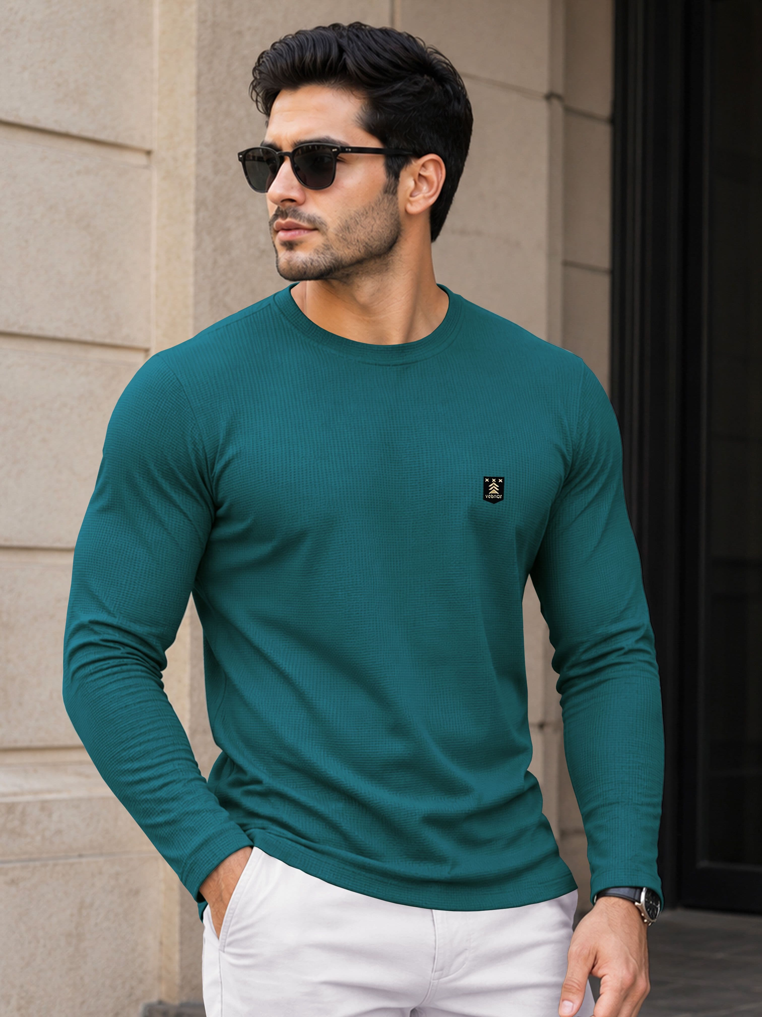 VeBNoR Men Self Design Round Neck Casual T-shirt - view 1