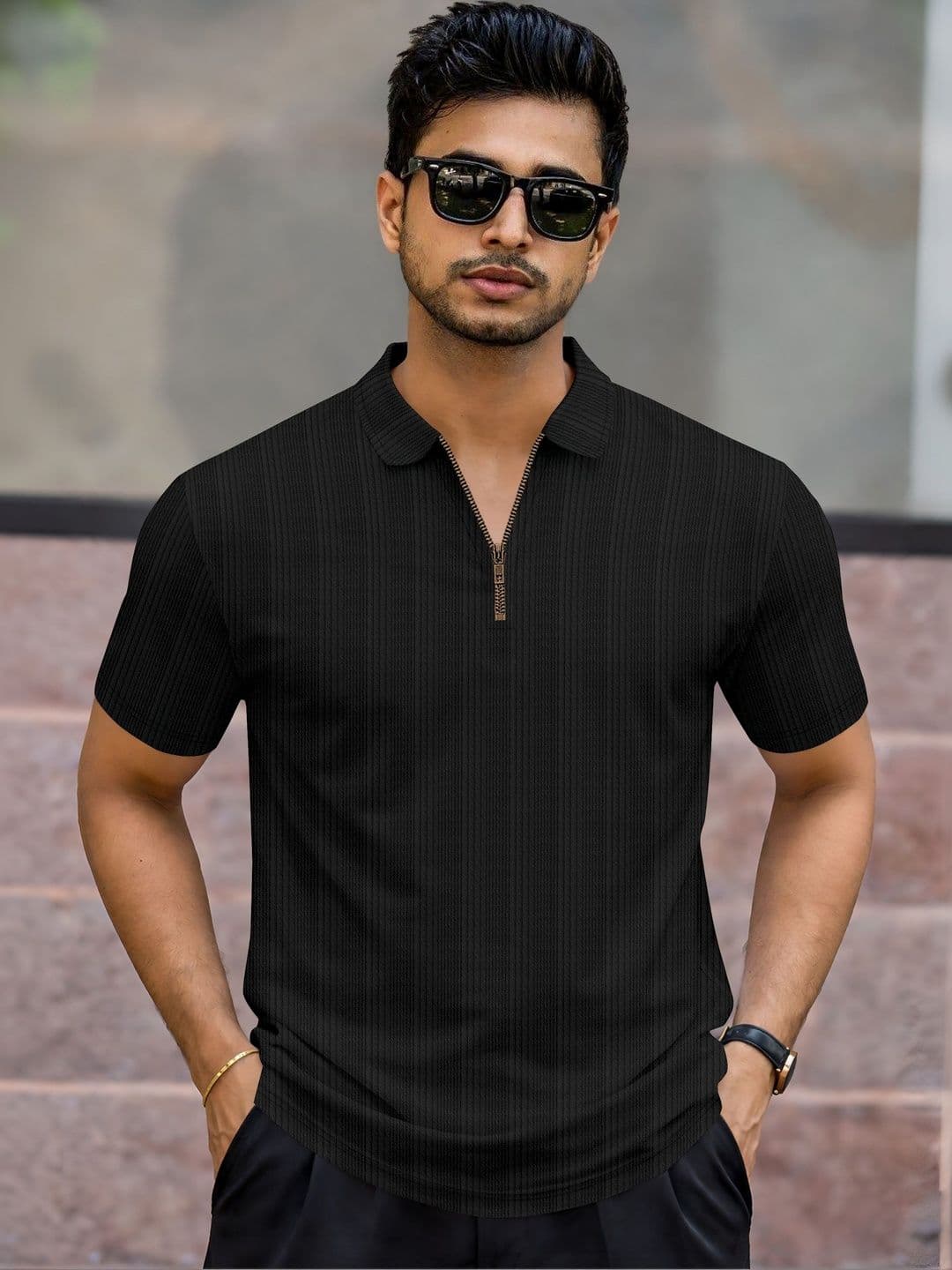 HERE&NOW Men Polo Collar T-shirt - view 1