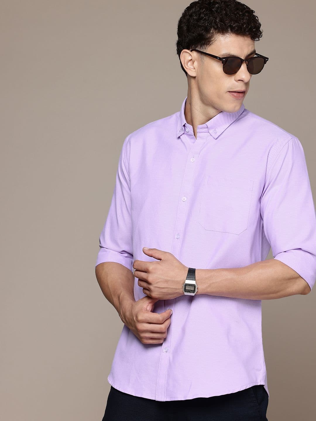 DIVISIVE Button-Down Collar Slim Fit Casual Shirt - view 1